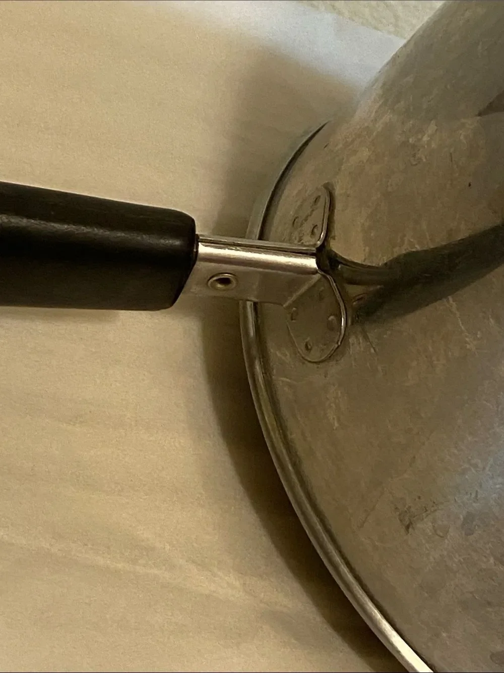 Reverse Ware 3 Qt. 91d Clinton, ILL Stainless Steel Saucepan with Black Handle